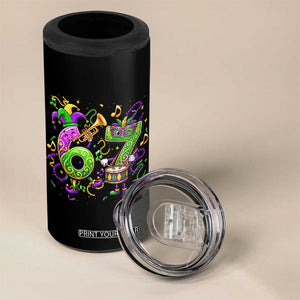 67 Mardi Gras Meme 4 in 1 Can Cooler Tumbler Funny Six Seven Carnival Party TS14 Print Your Wear