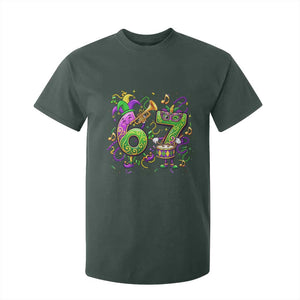 67 Mardi Gras Meme T Shirt For Kid Funny Six Seven Carnival Party TS14 Dark Forest Green Print Your Wear