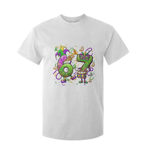 67 Mardi Gras Meme T Shirt For Kid Funny Six Seven Carnival Party TS14 White Print Your Wear