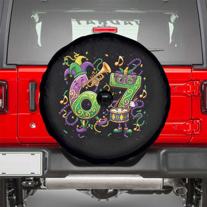 67 Mardi Gras Meme Spare Tire Cover Funny Six Seven Carnival Party TS14 Black Print Your Wear