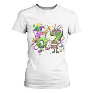 67 Mardi Gras Meme T Shirt For Women Funny Six Seven Carnival Party TS14 White Print Your Wear