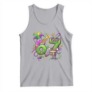 67 Mardi Gras Meme Tank Top Funny Six Seven Carnival Party TS14 Athletic Heather Print Your Wear
