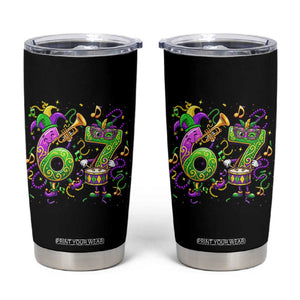 67 Mardi Gras Meme Tumbler Cup Funny Six Seven Carnival Party TS14 Black Print Your Wear