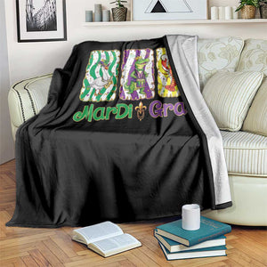 Funny Mardi Gras Animal Throw Blanket Alligator Crawfish Goose New Orleans Louisiana TS14 Print Your Wear