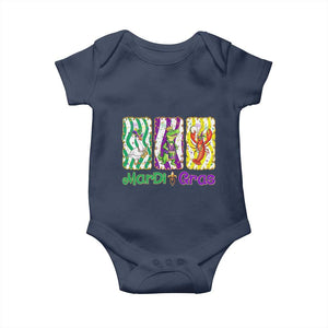 Funny Mardi Gras Animal Baby Onesie Alligator Crawfish Goose New Orleans Louisiana TS14 Navy Print Your Wear