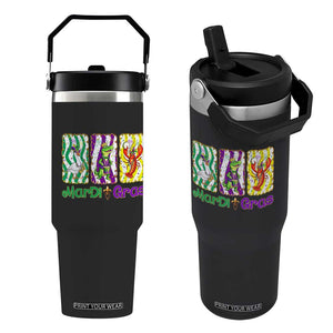 Funny Mardi Gras Animal Flip Straw Tumbler Alligator Crawfish Goose New Orleans Louisiana TS14 One Size: 30 oz Black Print Your Wear