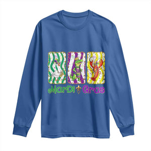 Funny Mardi Gras Animal Long Sleeve Shirt Alligator Crawfish Goose New Orleans Louisiana TS14 Royal Blue Print Your Wear