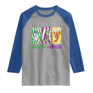 Funny Mardi Gras Animal Raglan Shirt Alligator Crawfish Goose New Orleans Louisiana TS14 Sport Gray Royal Print Your Wear