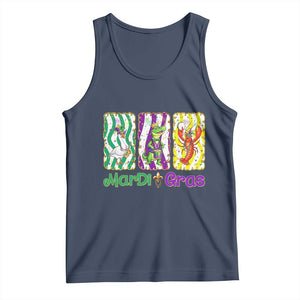 Funny Mardi Gras Animal Tank Top Alligator Crawfish Goose New Orleans Louisiana TS14 Navy Print Your Wear