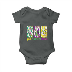 Mardi Gras Goose Baby Onesie Just A Mardi Goose TS14 Dark Heather Print Your Wear