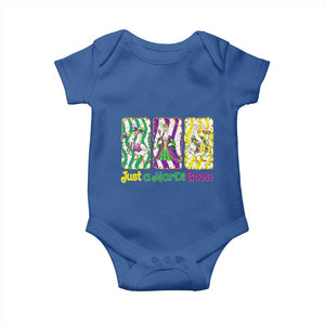 Mardi Gras Goose Baby Onesie Just A Mardi Goose TS14 Royal Blue Print Your Wear