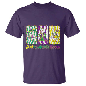 Mardi Gras Goose T Shirt Just A Mardi Goose TS14 Purple Print Your Wear