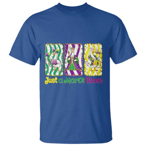 Mardi Gras Goose T Shirt Just A Mardi Goose TS14 Royal Blue Print Your Wear