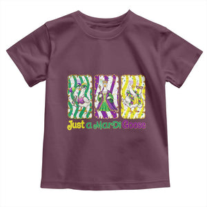 Mardi Gras Goose Toddler T Shirt Just A Mardi Goose TS14 Maroon Print Your Wear
