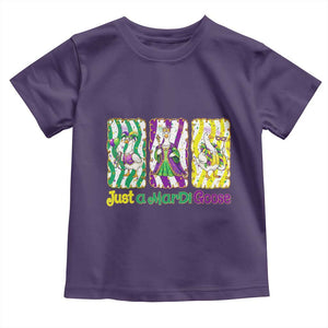 Mardi Gras Goose Toddler T Shirt Just A Mardi Goose TS14 Purple Print Your Wear