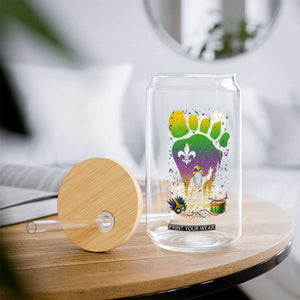 Mardi Gras Bigfoot Glass Can Sasquatch Forest Footprint Carnival Party TS14 Print Your Wear