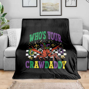 Mardi Gras Crawfish Throw Blanket Who Is Your Crawdaddy TS14 Print Your Wear