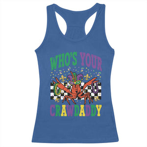Mardi Gras Crawfish Racerback Tank Top Who Is Your Crawdaddy TS14 Royal Blue Print Your Wear