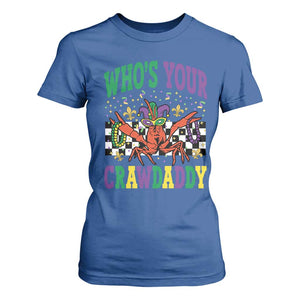 Mardi Gras Crawfish T Shirt For Women Who Is Your Crawdaddy TS14 Royal Blue Print Your Wear