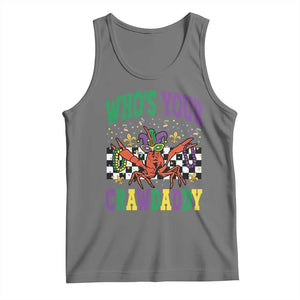Mardi Gras Crawfish Tank Top Who Is Your Crawdaddy TS14 Black Heather Print Your Wear