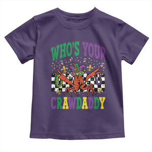 Mardi Gras Crawfish Toddler T Shirt Who Is Your Crawdaddy TS14 Purple Print Your Wear