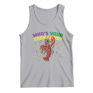 Mardi Gras Crawfish Tank Top Who Is Your Crawdaddy Carnival Party TS14 Athletic Heather Print Your Wear