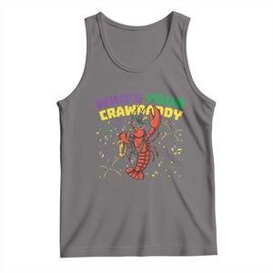 Mardi Gras Crawfish Tank Top Who Is Your Crawdaddy Carnival Party TS14 Deep Heather Print Your Wear