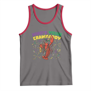 Mardi Gras Crawfish Tank Top Who Is Your Crawdaddy Carnival Party TS14 Deep Heather Red Print Your Wear