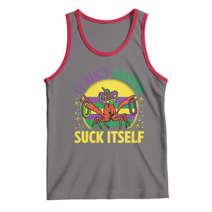 Mardi Gras Crawfish Tank Top It Ain't Gonna Suck Itself TS14 Deep Heather Red Print Your Wear
