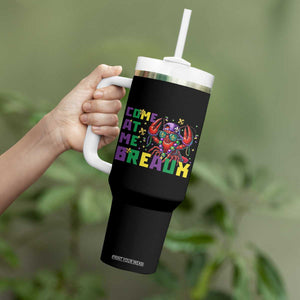 Mardi Gras Crawfish Tumbler With Handle Come At Me Breaux TS14 Print Your Wear