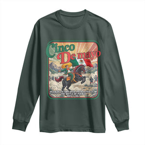 Cinco de Mayo Battle of Puebla Long Sleeve Shirt Mexican Victory History 1862 TS14 Dark Forest Green Print Your Wear