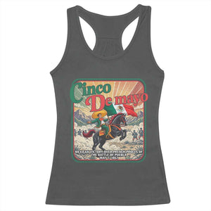 Cinco de Mayo Battle of Puebla Racerback Tank Top Mexican Victory History 1862 TS14 Dark Heather Print Your Wear