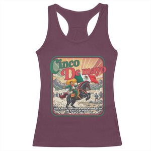 Cinco de Mayo Battle of Puebla Racerback Tank Top Mexican Victory History 1862 TS14 Maroon Print Your Wear