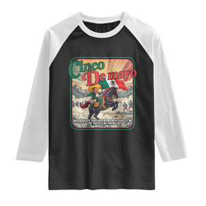 Cinco de Mayo Battle of Puebla Raglan Shirt Mexican Victory History 1862 TS14 Black White Print Your Wear