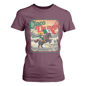 Cinco de Mayo Battle of Puebla T Shirt For Women Mexican Victory History 1862 TS14 Maroon Print Your Wear