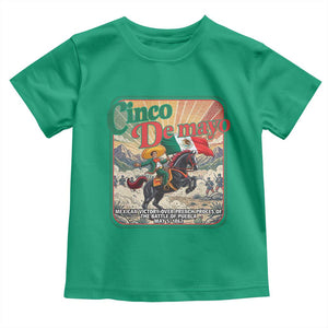 Cinco de Mayo Battle of Puebla Toddler T Shirt Mexican Victory History 1862 TS14 Irish Green Print Your Wear