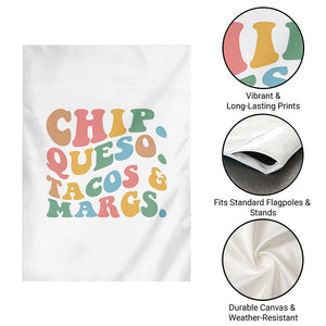 Chips Queso Tacos & Margs Garden Flag Cinco De Mayo Mexican Food Margarita Lover TS14 Print Your Wear