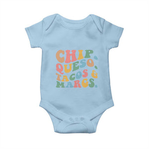 Chips Queso Tacos & Margs Baby Onesie Cinco De Mayo Mexican Food Margarita Lover TS14 Light Blue Print Your Wear