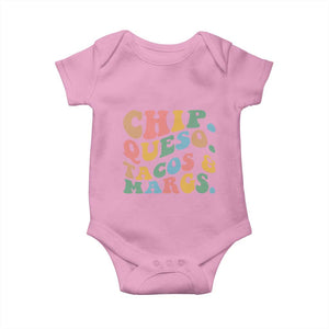 Chips Queso Tacos & Margs Baby Onesie Cinco De Mayo Mexican Food Margarita Lover TS14 Light Pink Print Your Wear