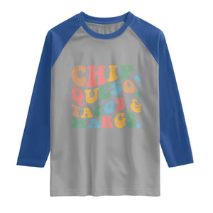 Chips Queso Tacos & Margs Raglan Shirt Cinco De Mayo Mexican Food Margarita Lover TS14 Sport Gray Royal Print Your Wear