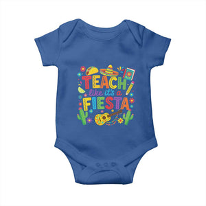 Cinco De Mayo Teacher Baby Onesie Teach Like Its A Fiesta TS14 Royal Blue Print Your Wear