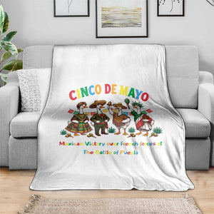 Cinco de Mayo Mexican Victory Throw Blanket Silly Goose Festive Heritage Puebla Battle 1862 TS14 Print Your Wear