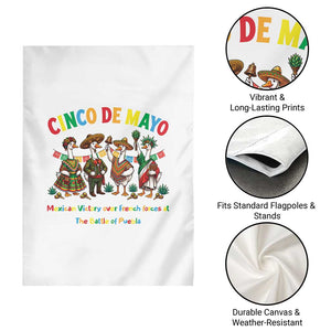 Cinco de Mayo Mexican Victory Garden Flag Silly Goose Festive Heritage Puebla Battle 1862 TS14 Print Your Wear