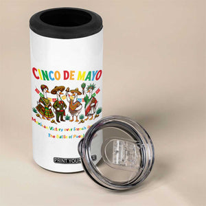 Cinco de Mayo Mexican Victory 4 in 1 Can Cooler Tumbler Silly Goose Festive Heritage Puebla Battle 1862 TS14 Print Your Wear