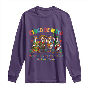 Cinco de Mayo Mexican Victory Long Sleeve Shirt Silly Goose Festive Heritage Puebla Battle 1862 TS14 Purple Print Your Wear