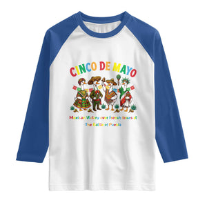 Cinco de Mayo Mexican Victory Raglan Shirt Silly Goose Festive Heritage Puebla Battle 1862 TS14 White Royal Print Your Wear