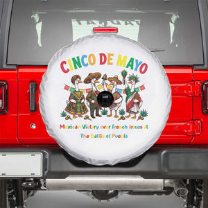 Cinco de Mayo Mexican Victory Spare Tire Cover Silly Goose Festive Heritage Puebla Battle 1862 TS14 White Print Your Wear