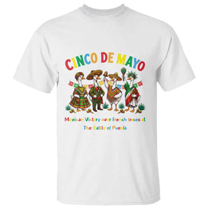 Cinco de Mayo Mexican Victory T Shirt Silly Goose Festive Heritage Puebla Battle 1862 TS14 White Print Your Wear