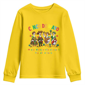 Cinco de Mayo Mexican Victory Youth Sweatshirt Silly Goose Festive Heritage Puebla Battle 1862 TS14 Daisy Print Your Wear