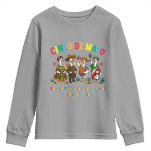 Cinco de Mayo Mexican Victory Youth Sweatshirt Silly Goose Festive Heritage Puebla Battle 1862 TS14 Sport Gray Print Your Wear